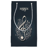 Individuelle Name Musical Clef Hinweis Kleine Geschenktüte (Vorderseite)