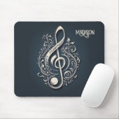 Individuelle Name Musical Clef Hinweis Mousepad (Mit Mouse)