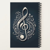 Individuelle Name Musical Clef Hinweis Notizblock (Rückseite)