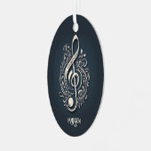 Individuelle Name Musical Clef Hinweis Ornament Aus Metall (Vorderseite links)