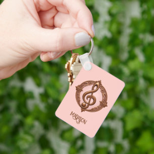 Individuelle Name Musical Clef Hinweis Schlüsselanhänger
