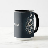 Individuelle Name Musical Clef Hinweis Tasse (VorderseiteRechts)