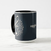 Individuelle Name Musical Clef Hinweis Tasse (Vorderseite Links)