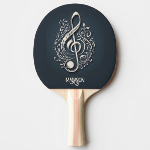 Individuelle Name Musical Clef Hinweis Tischtennis Schläger