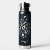 Individuelle Name Musical Clef Hinweis Trinkflasche (Hinten)