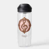 Individuelle Name Musical Clef Hinweis Trinkflasche (Rückseite)