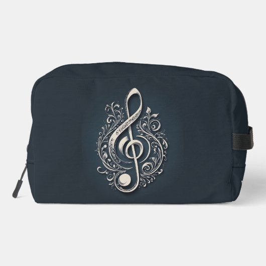 Individuelle Name Musical Clef Hinweis Waschbeutel (Rückseite)