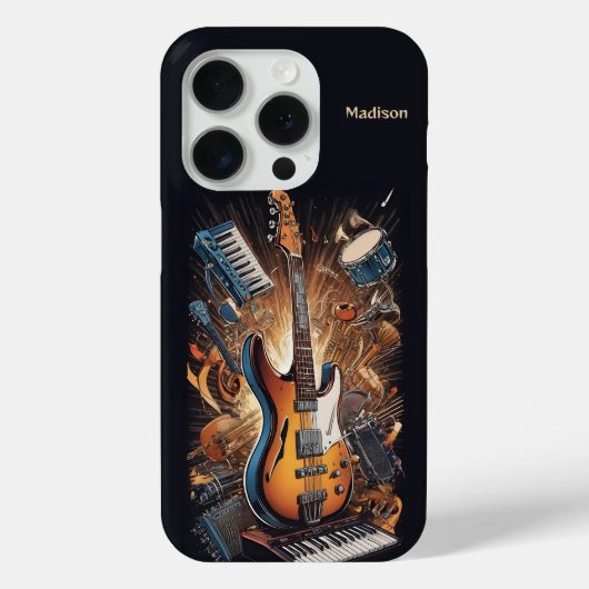 Individuelle Name Musikinstrumente Case-Mate iPhone Hülle (Rückseite)