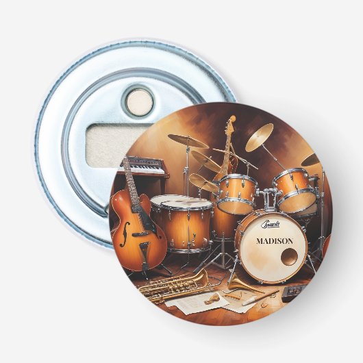 Individuelle Name Musikinstrumente Flaschenöffner (Vorderseite)