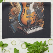 Individuelle Name Musikinstrumente Geschirrtuch (Gefaltet)