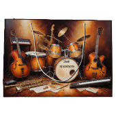 Individuelle Name Musikinstrumente Große Geschenktüte (Rückseite)