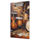 Individuelle Name Musikinstrumente Klemmbrett (Links)