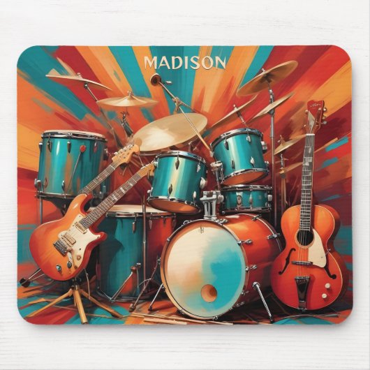 Individuelle Name Musikinstrumente Mousepad (Vorne)