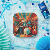 Individuelle Name Musikinstrumente Pappteller (Party)