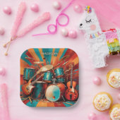 Individuelle Name Musikinstrumente Pappteller (Party)