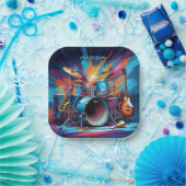 Individuelle Name Musikinstrumente Pappteller (Party)