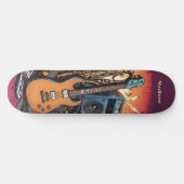 Individuelle Name Musikinstrumente Skateboard (Horizontal)