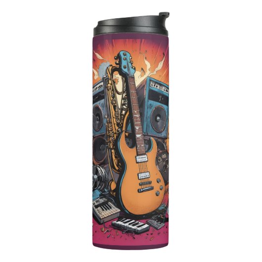 Individuelle Name Musikinstrumente Thermosbecher (Nach links gedreht)