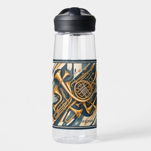 Individuelle Name Musikinstrumente Trinkflasche (Vorne)