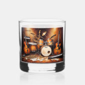Individuelle Name Musikinstrumente Whiskyglas (Rückseite)
