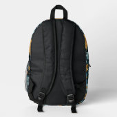 Individuelle Name-Muster Bedruckter Rucksack (Rückseite)