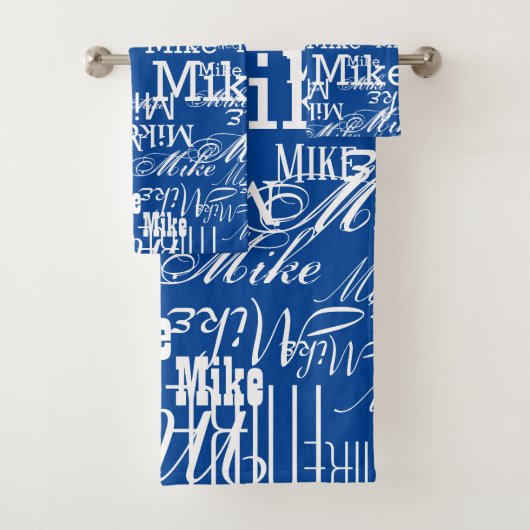 Individuelle Name-Muster für die BLUE-Farbe Badhandtuch Set (Insitu)