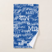 Individuelle Name-Muster für die BLUE-Farbe Badhandtuch Set (Handtuch)