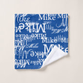 Individuelle Name-Muster für die BLUE-Farbe Badhandtuch Set (Waschlappen)