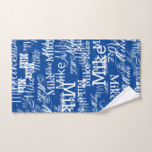 Individuelle Name-Muster für die BLUE-Farbe Badhandtuch Set (Handtuch)