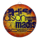 Individuelle Name Muster; Gelborange Hintergrund Dartscheibe (vorne)