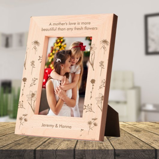 Individuelle Name Mutter Liebe ist schöner Geätzte Rahmen