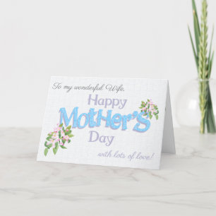 Individuelle Name Muttertag mit Apple Blossom Card Feiertagskarte