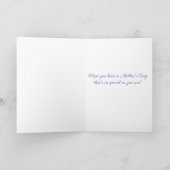 Individuelle Name Muttertagsblumengartenkarte Karte (Innenseite)