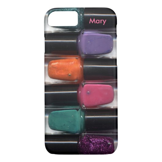 Individuelle Name Nail Polnisches iPhone 7 Fall Case-Mate iPhone Hülle (Rückseite)