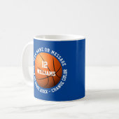 Individuelle Name Name Team Basketball Kaffeetasse (Vorderseite Links)