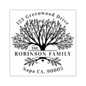 Individuelle Name Natural Family Tree Rücksendeadr Gummistempel (Prägung)