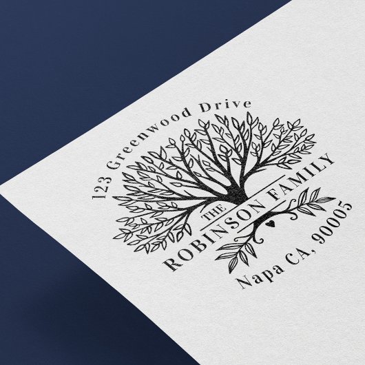 Individuelle Name Natural Family Tree Rücksendeadr Gummistempel