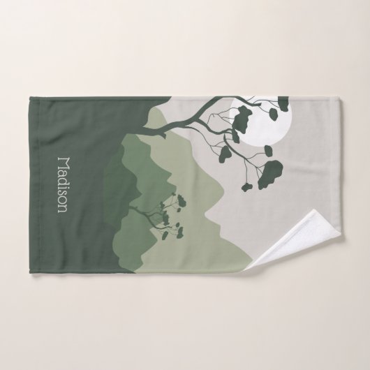 Individuelle Name Nature Illustration Badhandtuch Set (Handtuch)