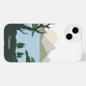 Individuelle Name Nature Illustration Case-Mate iPhone Hülle (Rückseite (Horizontal))