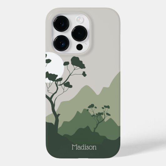 Individuelle Name Nature Illustration Case-Mate iPhone Hülle (Rückseite)