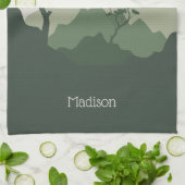 Individuelle Name Nature Illustration Geschirrtuch (Gefaltet)