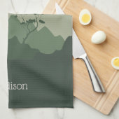 Individuelle Name Nature Illustration Geschirrtuch (Viertel Falte)
