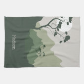 Individuelle Name Nature Illustration Geschirrtuch (Horizontal)