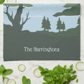 Individuelle Name Nature Illustration Geschirrtuch (Gefaltet)