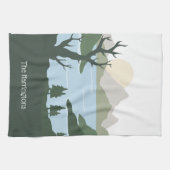 Individuelle Name Nature Illustration Geschirrtuch (Horizontal)