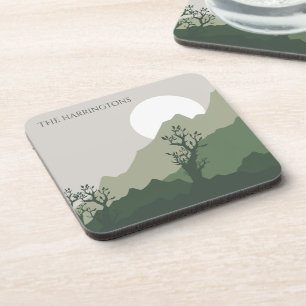 Individuelle Name Nature Illustration Getränkeuntersetzer