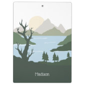 Individuelle Name Nature Illustration Klemmbrett (Rückseite)