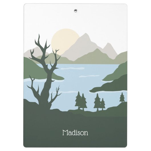 Individuelle Name Nature Illustration Klemmbrett (Rückseite)