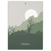 Individuelle Name Nature Illustration Klemmbrett (Rückseite)