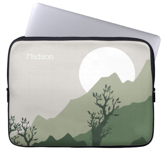 Individuelle Name Nature Illustration Laptopschutzhülle (Vorderseite)